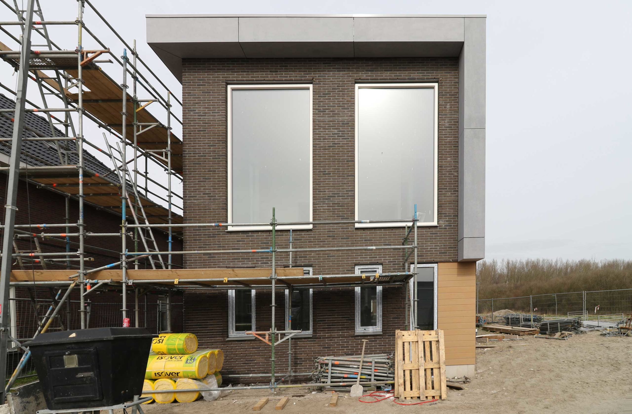 Vrijstaande villa in aanbouw Almere Poort | Olof Architects